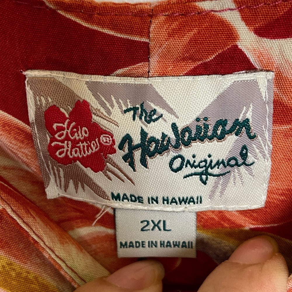 Hilo Hatties The Hawaiian Original Mumu Floral Maxi Dress 2XL Red USA Tropical‎ - Picture 8 of 9